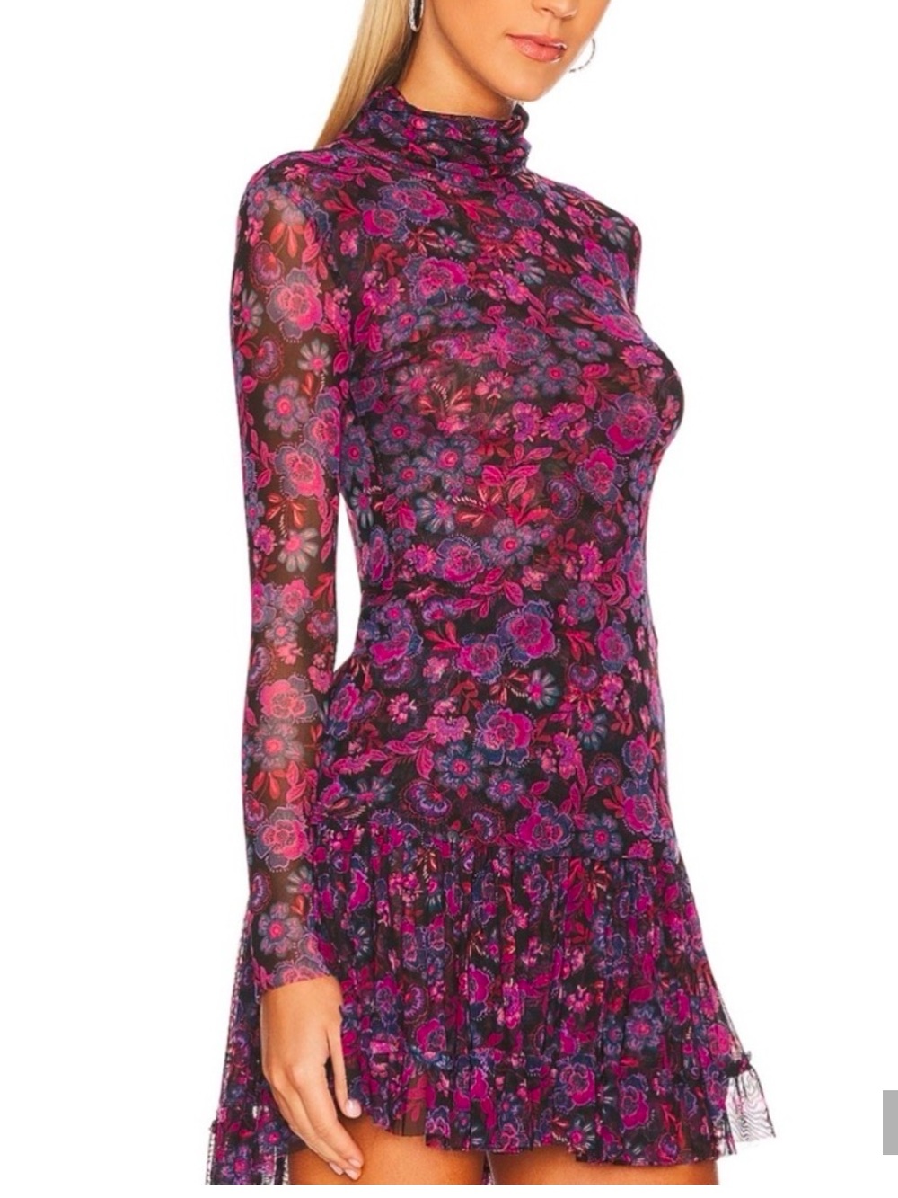 MISA mesh turtleneck